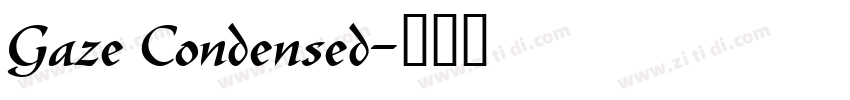Gaze Condensed字体转换
